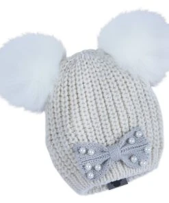 Disney Knit Beanie For Women - Minnie Mouse - White