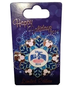 Disney Holidays Resort Pin - 2014 All Star Resorts