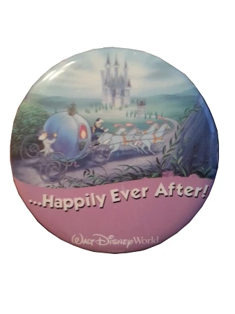 Disney Souvenir Button - Happily Ever After - Cinderella 3 Disney Souvenir Button - Happily Ever After - Cinderella