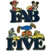 Disney Fab Five Letter Pin Set - Mickey And Friends -Disney Sales Shop 400006113474