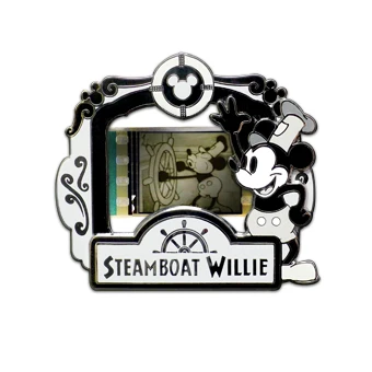 Disney Piece Of Movie Pin - Steamboat Willie - Limited Edition 3 Disney Piece Of Movie Pin - Steamboat Willie - Limited Edition