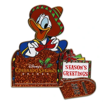 Disney Season Greetings Pin - 2012 Coronado Springs Resort - LE 3 Disney Season Greetings Pin - 2012 Coronado Springs Resort - LE