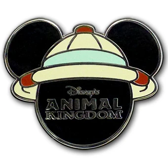 Disney Animal Kingdom Pin - Mickey Icon With Helmet 3 Disney Animal Kingdom Pin - Mickey Icon With Helmet