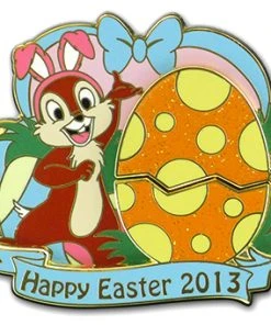 Disney Easter Pin - Happy Easter 2013 - Chip 'n Dale - LE