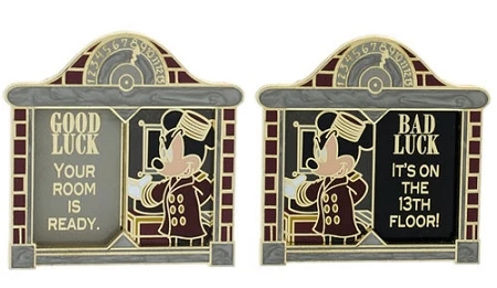 Disney Good Luck, Bad Luck Pin - September - Bellhop Mickey Mouse 3 Disney Good Luck, Bad Luck Pin - September - Bellhop Mickey Mouse