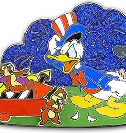Disney 4th Of July Pin - 2013 Donald Duck And Chip N' Dale - LE