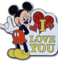 Disney Sign Language Pin - I Love You - Mickey Mouse