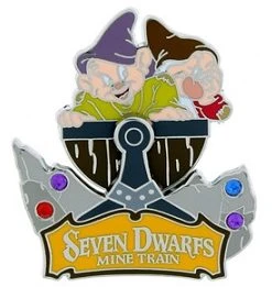 Disney Seven Dwarfs Mine Train Pin - Dopey And Grumpy