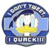 Disney Donald Duck Pin - I Don’t Tweet, I Quack 2 Disney Donald Duck Pin - I Don’t Tweet, I Quack -Disney Sales Shop 400008603614 500x241 1
