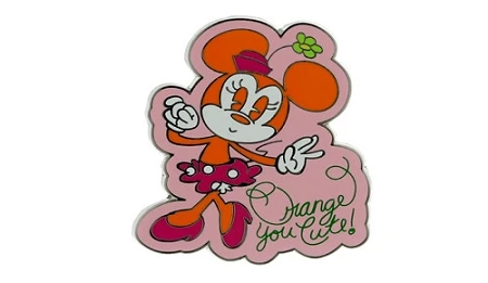 Disney Minnie Pin - Minnie Mouse - Orange You Cute 3 Disney Minnie Pin - Minnie Mouse - Orange You Cute