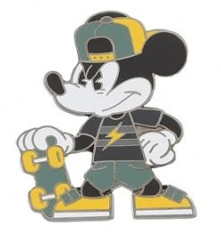 Disney Mickey Mouse Pin - Skateboard Mickey
