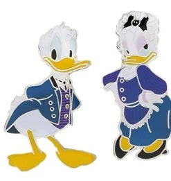 Disney Haunted Mansion Pin - Donald And Daisy As Maid And Butler