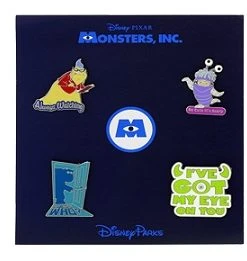 Disney Monsters Inc Booster Pin Set - Sayings And Quotes