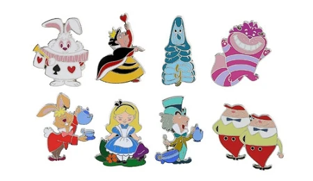 Disney Mystery Pin Set - Alice In Wonderland - 2 Random 3 Disney Mystery Pin Set - Alice In Wonderland - 2 Random