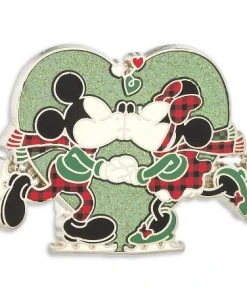 Disney Holiday Pin - Mickey And Minnie Kiss