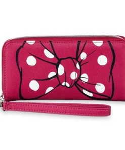 Disney Wallet - Minnie Mouse Bow Wristlet Wallet - Pink