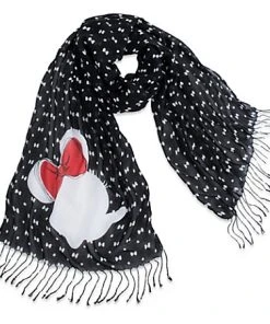 Disney Scarf - Minnie Mouse With Bows - Black