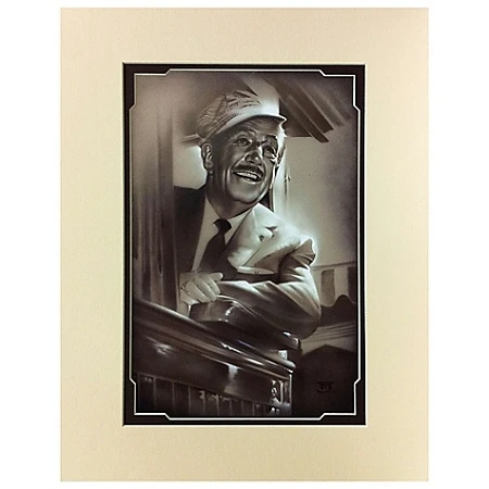 Disney Art Print - Walt In Train Deluxe Print By Noah 3 Disney Art Print - Walt In Train Deluxe Print By Noah