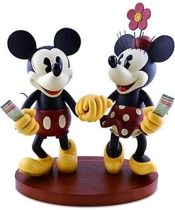 Disney Medium Figure Statue - Pie-Eyed Minnie Mouse And Mickey Mouse