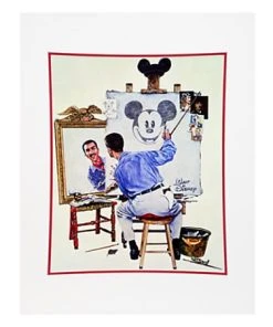 Disney Art Print - Walt Disney Triple Self Portrait - By Charles Boyer