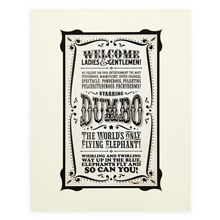 Disney Art Print - Dumbo The Flying Elephant By Jeremy Fulton 3 Disney Art Print - Dumbo The Flying Elephant By Jeremy Fulton
