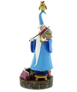Disney Medium Figure Statue - Merlin And Archimedes