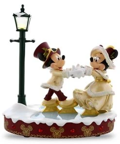 Disney Medium Figure - Mickey & Minnie Victorian Skate - Light Up