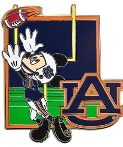 Disney Football Pin - NCAA Auburn Mickey Mouse