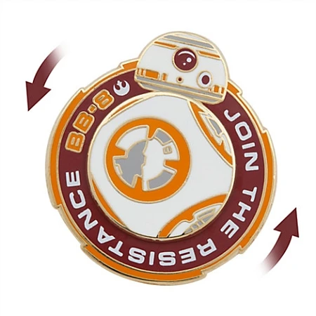 Disney Star Wars Pin - BB-8 - The Force Awakens - Spinner 3 Disney Star Wars Pin - BB-8 - The Force Awakens - Spinner