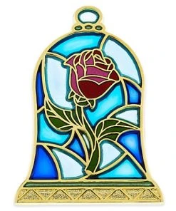 Disney Beauty And The Beast Pin - Stained Glass Enchanted Rose