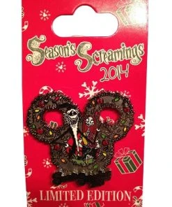 Disney Christmas Pin - 2014 Season's Screamings - Jack And Sally