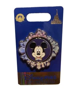 Disney 50th Anniversary Pin - Mickey Mouse 4 Parks Spinner