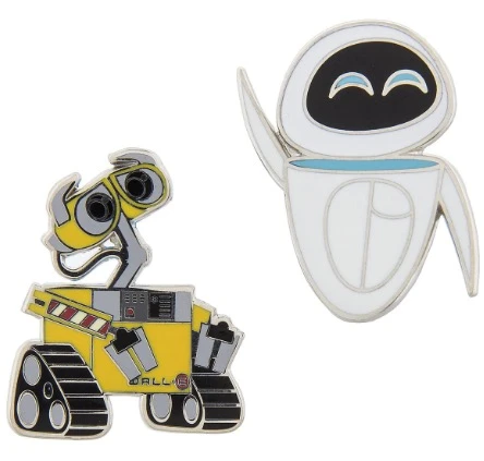 Disney Pixar Pin Set - Wall-E And Eve 3 Disney Pixar Pin Set - Wall-E And Eve