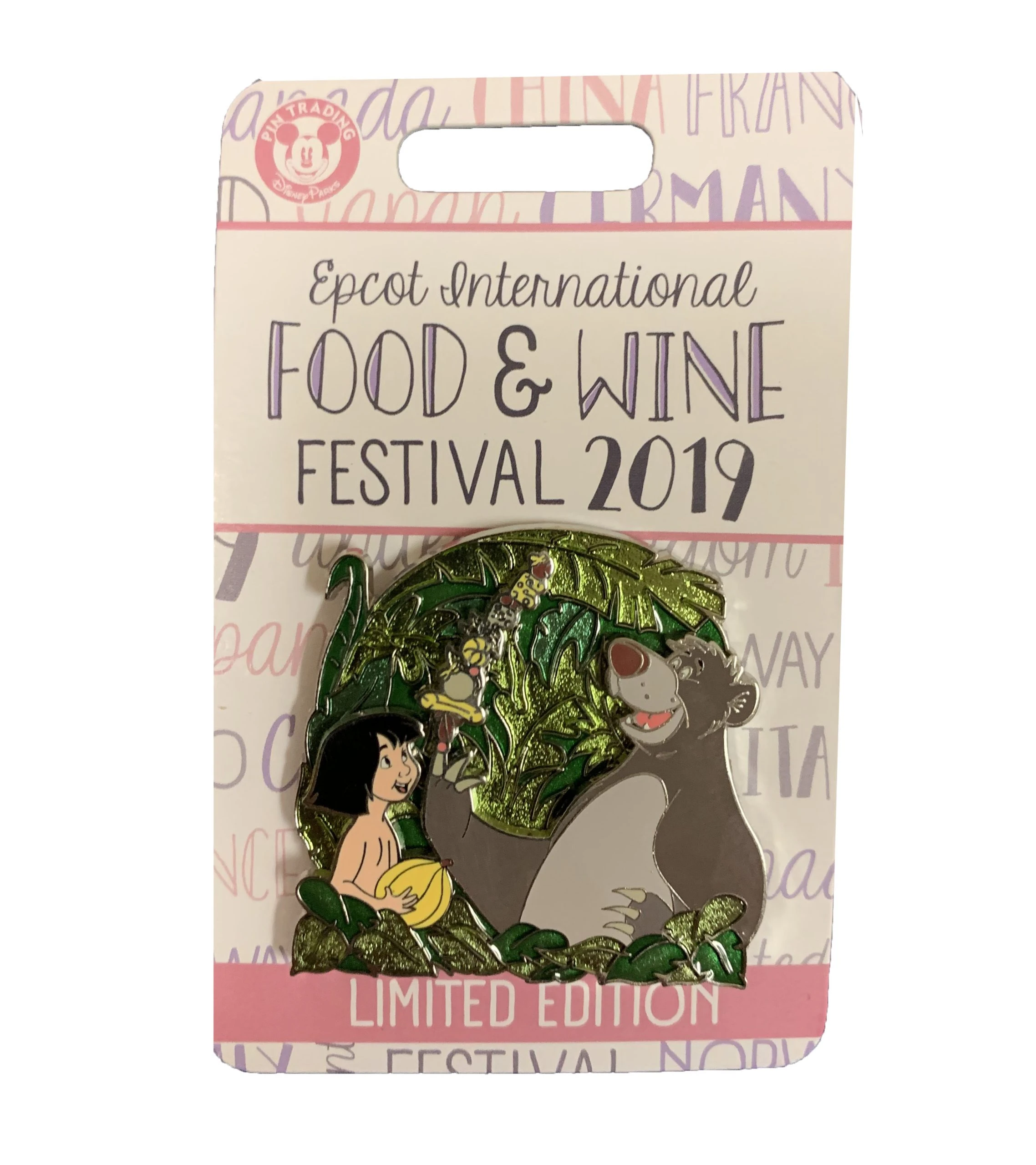 Disney Food & Wine Festival Pin - 2019 Mowgli & Baloo 3 Disney Food & Wine Festival Pin - 2019 Mowgli & Baloo