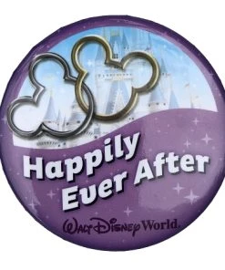 Disney Souvenir Button - Happily Ever After - Cinderella Castle