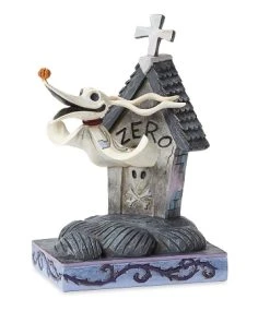 Disney Jim Shore Figure - Zero And Doghouse - Floating Friend