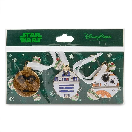 Disney Holiday Pin Set - Star Wars Droids Ornaments 3 Disney Holiday Pin Set - Star Wars Droids Ornaments