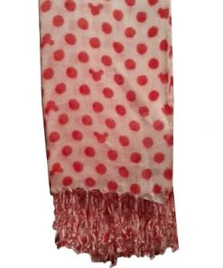 Disney Scarf - Mickey Mouse Polka Dots Icons - Red & White