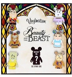 Disney Booster Pin Set - Beauty And The Beast - 7 Pins