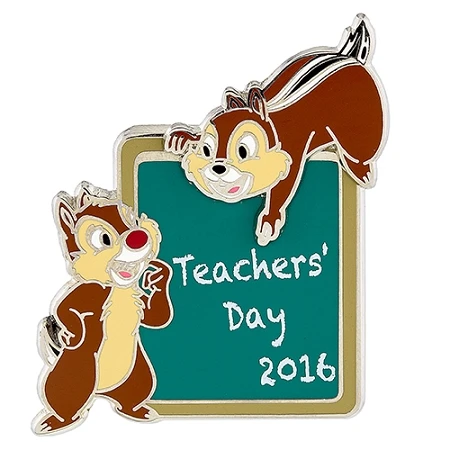 Disney Teacher Day Pin - 2016 National Teacher Day - Chip And Dale 3 Disney Teacher Day Pin - 2016 National Teacher Day - Chip And Dale
