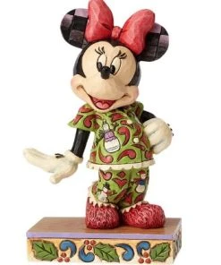 Disney Jim Shore Figure - Minnie In Christmas Pajamas