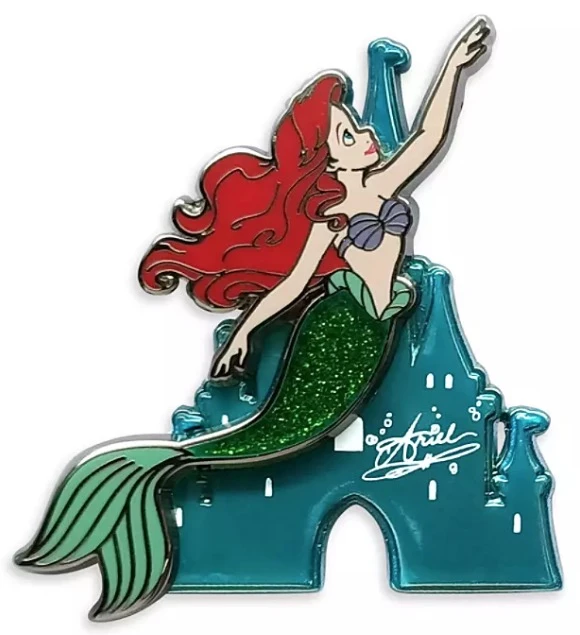 Disney The Little Mermaid Pin - Ariel With Castle 3 Disney The Little Mermaid Pin - Ariel With Castle