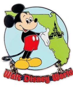 Disney 50th Anniversary Pin - Mickey Mouse Map Of Florida