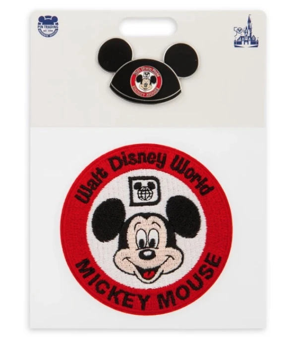 Disney Pin & Patch Set - 50th Anniversary - Mickey Mouse 3 Disney Pin & Patch Set - 50th Anniversary - Mickey Mouse