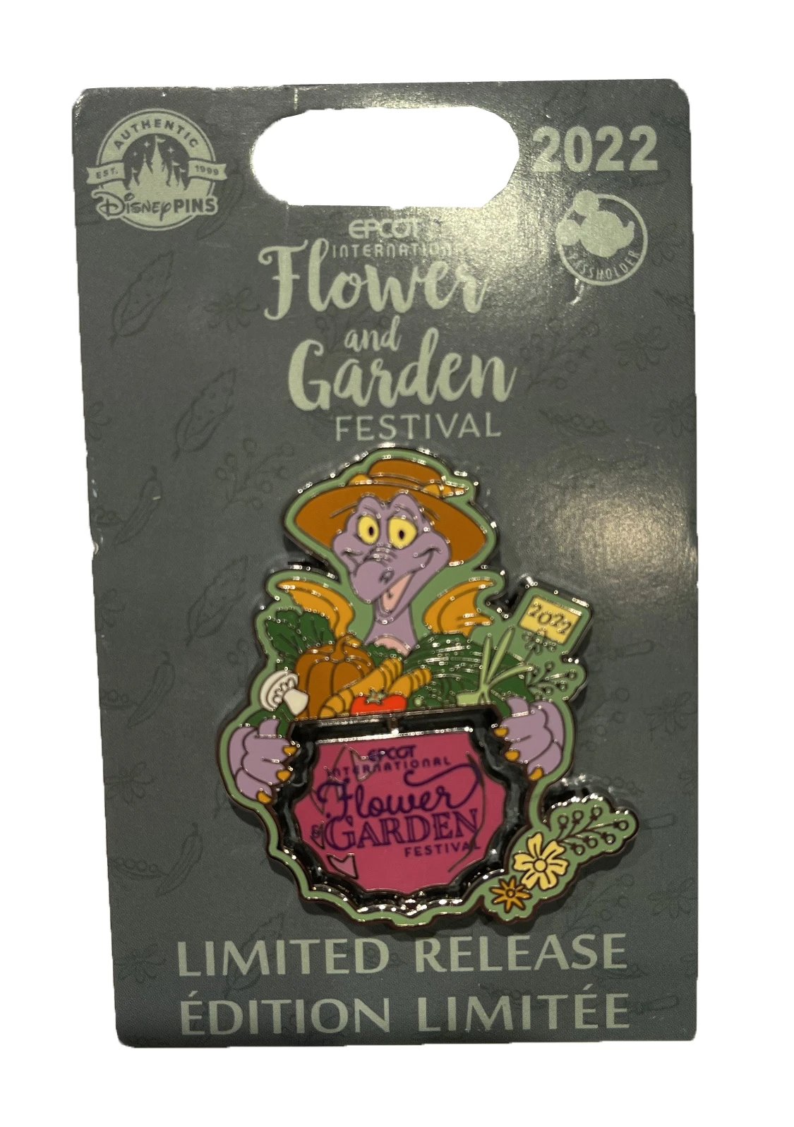 Disney Flower & Garden Festival Pin - 2022 Figment - Limited 3 Disney Flower & Garden Festival Pin - 2022 Figment - Limited
