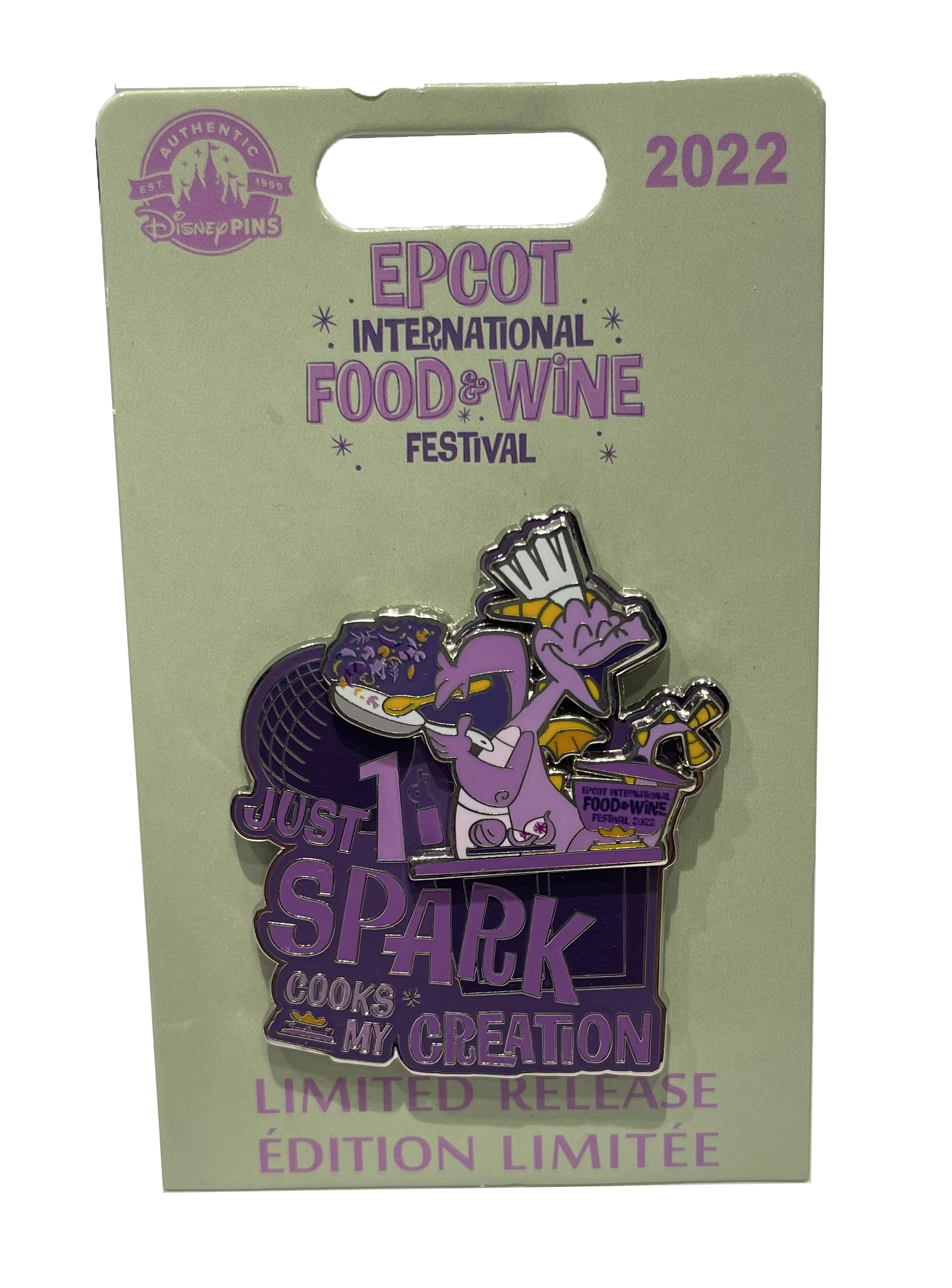 Disney Food & Wine Festival Pin - 2022 Figment - Just 1 Spark 3 Disney Food & Wine Festival Pin - 2022 Figment - Just 1 Spark