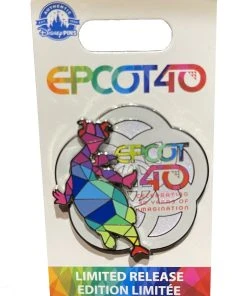 Disney Epcot Pin - 40th Anniversary - Figment As Spaceship Earth