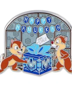 Disney Holiday Pin - Chip 'n Dale - Happy Hanukkah
