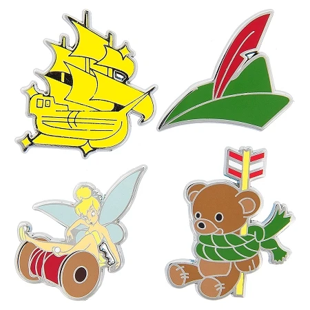 Disney Pin Booster Set - Peter Pan Flair - 4 Pins 3 Disney Pin Booster Set - Peter Pan Flair - 4 Pins